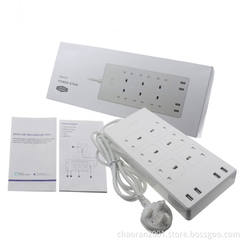 US Smart Wifi Usb Power Strip Surge Protector Outlet Socket Power Extensions Strip Electrical Power Strips TUYA